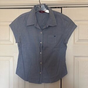 Womens short sleeve button up shirt